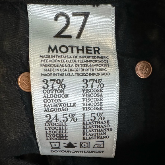 Mother Jeans The Looker Black Denim A Model Spzy SZ 27 like new! - Picture 9 of 15